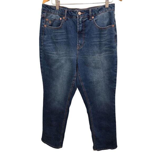Frye Women's Mid-Rise Straight-Leg Denim Jeans Classic Blue Wash Size 10/30 - Picture 1 of 11